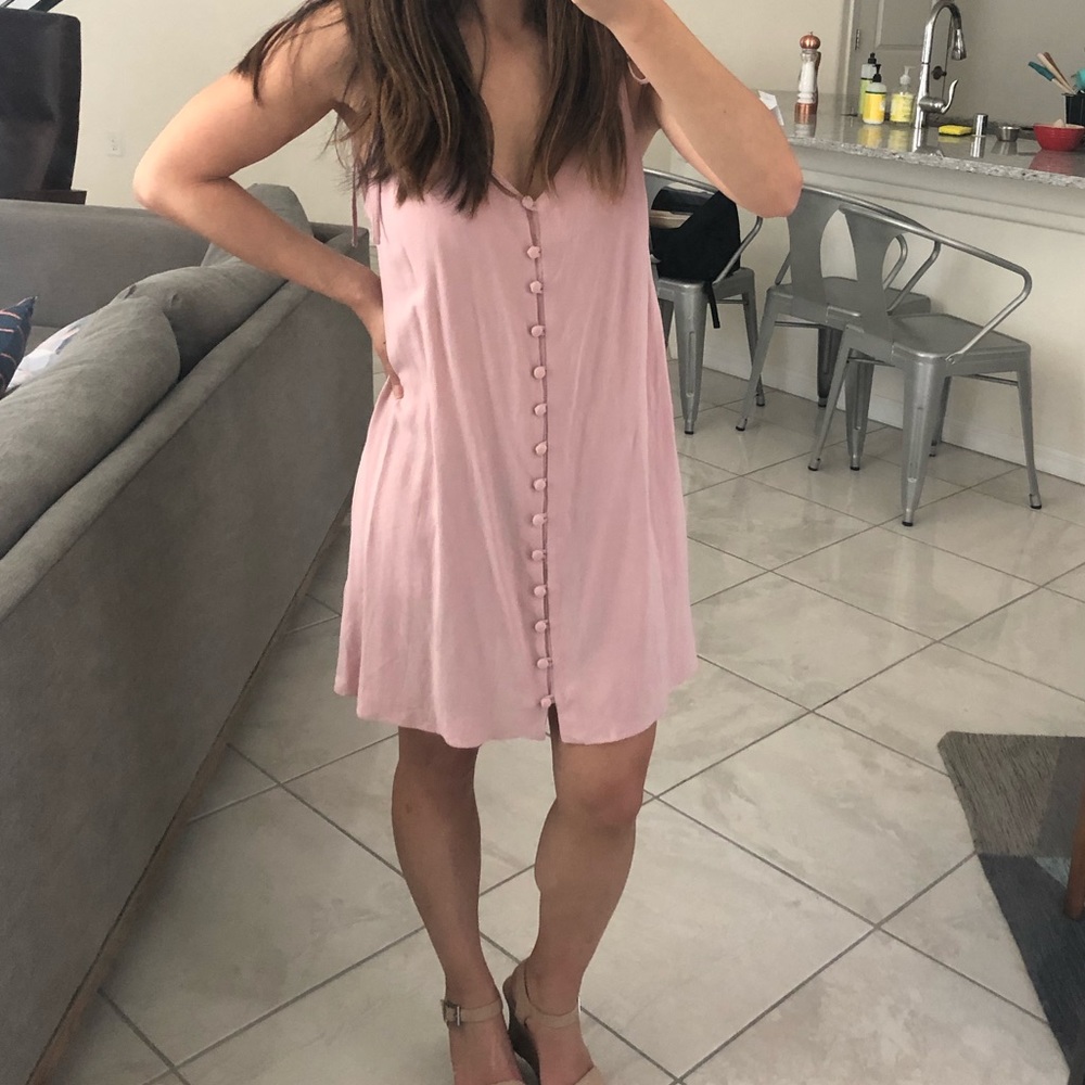 TOPSHOP Molly Button Mini Slipdress